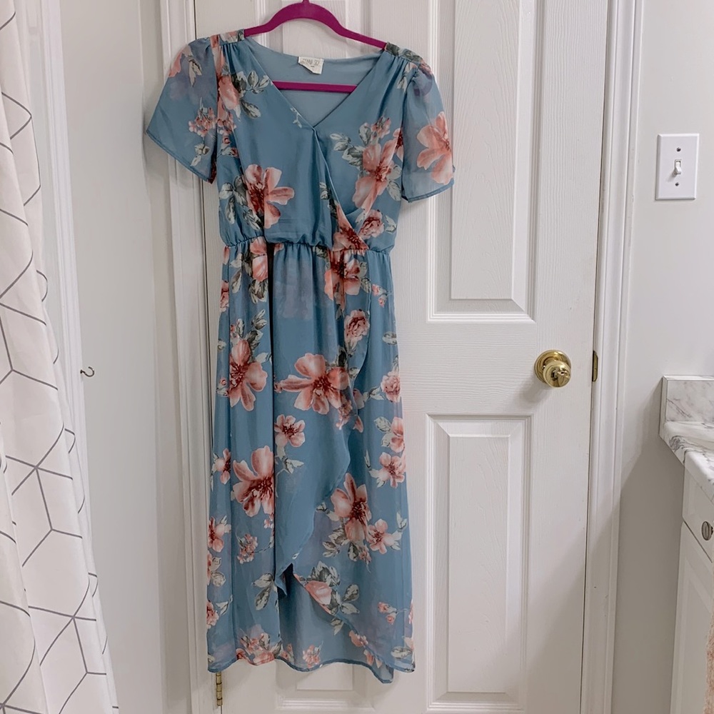 Floral Blue Dress